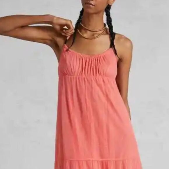 NWT Maeve Anthropologie Tulle MIDI Dress Coral Small - Picture 3 of 14